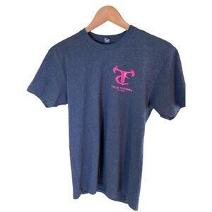 True Timber Mens T-Shirt Large Camo Gray Pink Logo Gorpcore Streetwear